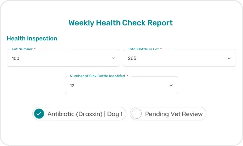 Screen of Animal Health Management