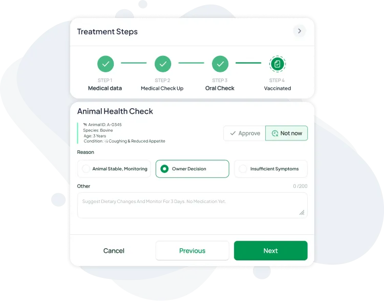 image how treatment & vet records activities
