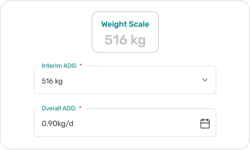 screen of Weight Gain Tracking