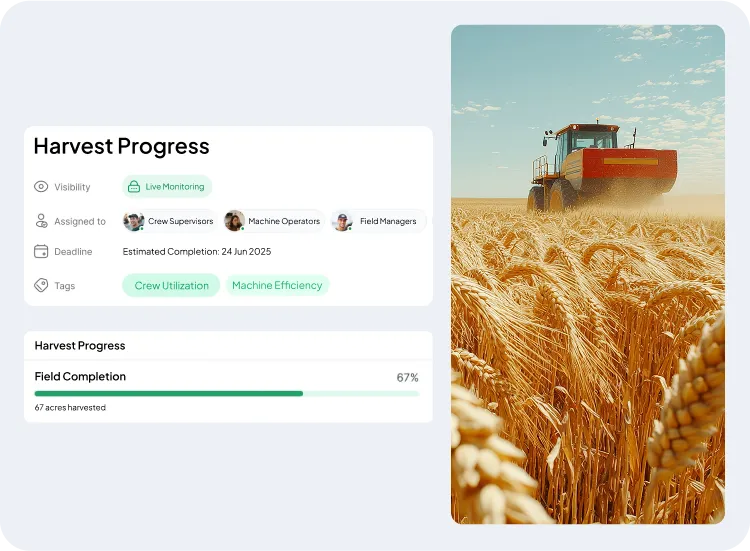image showcasing harvest process monitoring