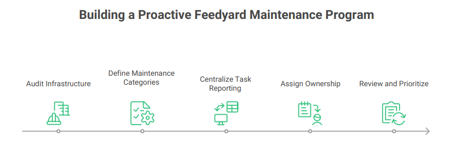 steps of building feedyard maintenance program