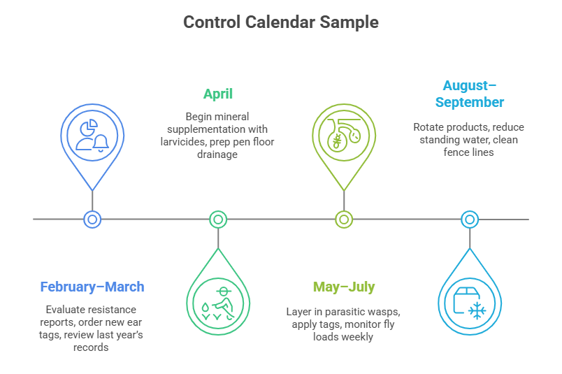cattle fly control calendar