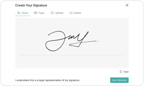 image of electronic signatures