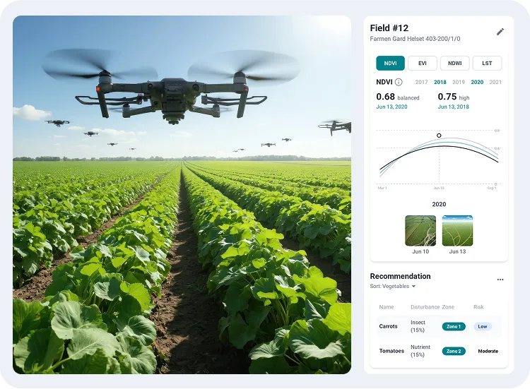 dashboard screen showcasing Grower & Field Registry