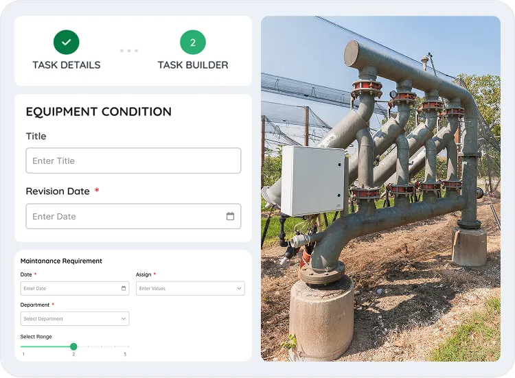 screen showcasing how irrigation infrastructure management works