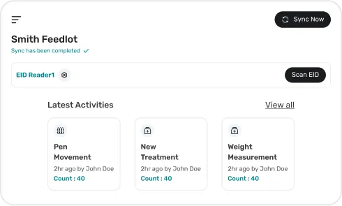 screen of Mobile Monitoring App