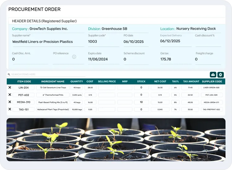 image of purchasing & vendor management