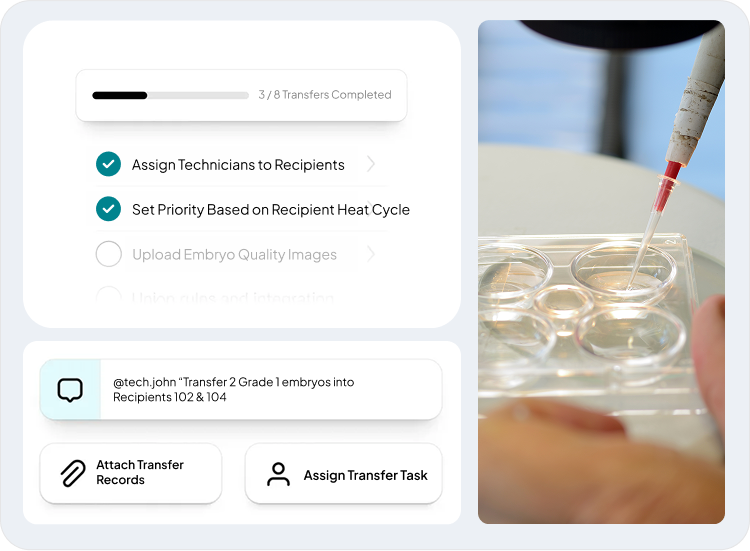 image showcasing embryo transfer management