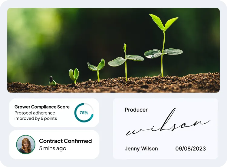 Screen of Grower Contracting & Settlement