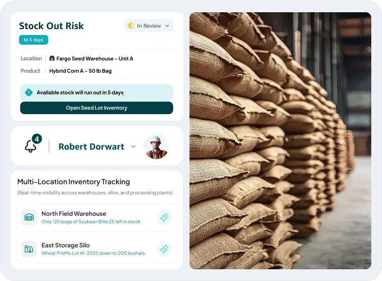 screen of Seed Inventory Management