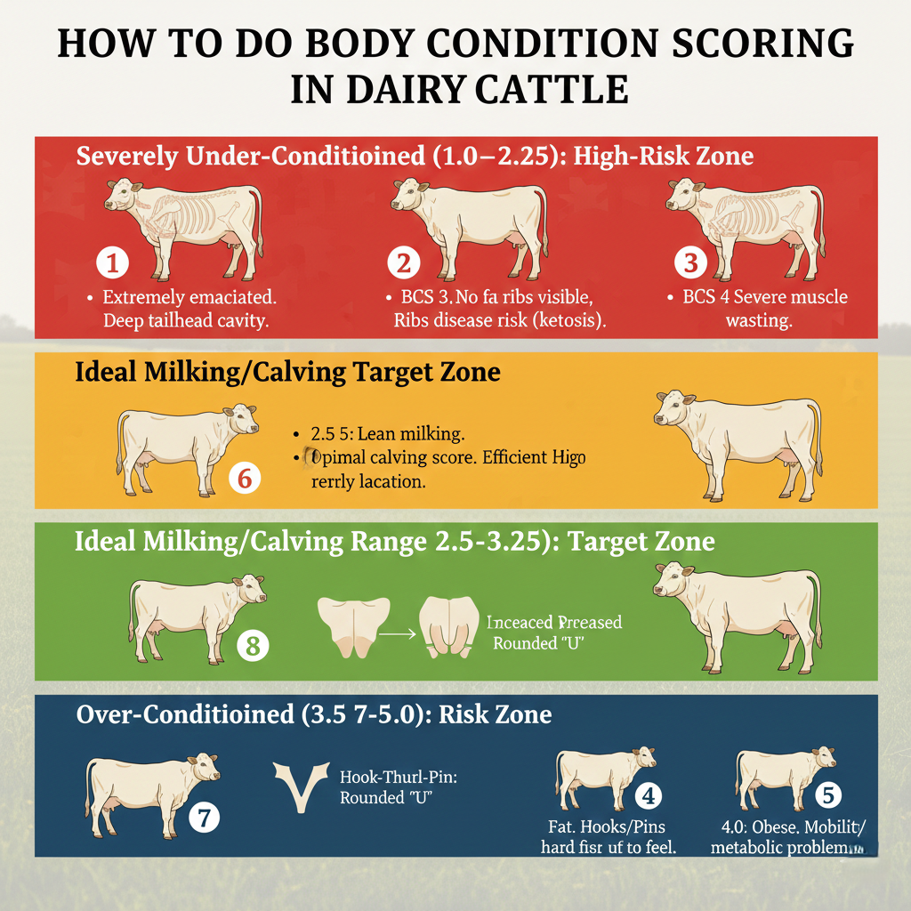 How to Do Body Condition Scoring in Dairy Cattle